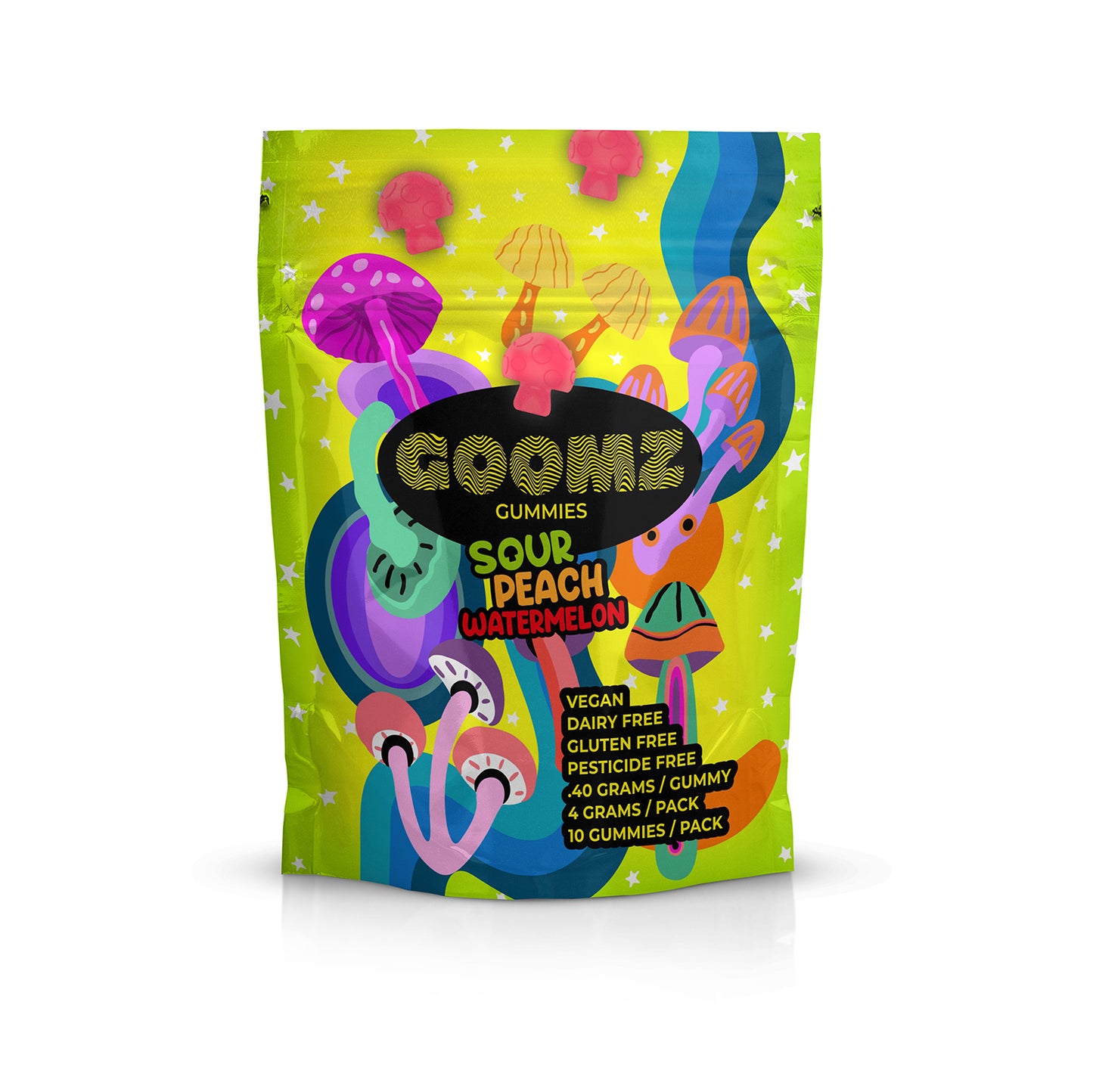 Goomz Nootrpic Mushroom Gummies - Sour Peach Watermelon