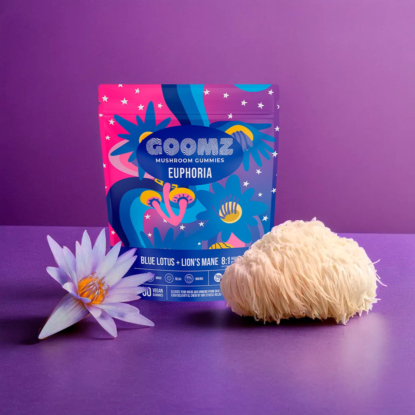 GOOMZ Euphoria Mushroom Gummies with Lion's Mane Mushroom